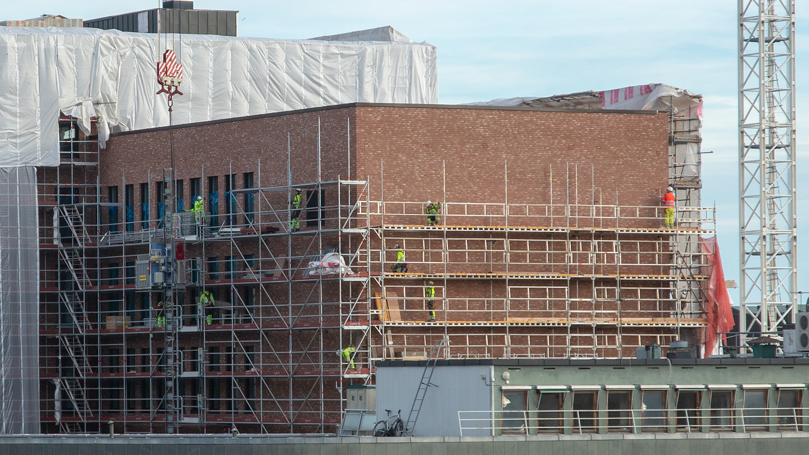 nytt bygg juridisk fakultet juss UiO mars 2019 stillas Foto: Julia Loge