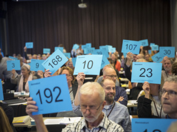 I Forskerforbundet er det mange som reagerer på Arbeidsgiverrådets diskusjonsnotater. Her fra representantskapsmøtet i 2018. Foto: Aksel Kjær Vidnes