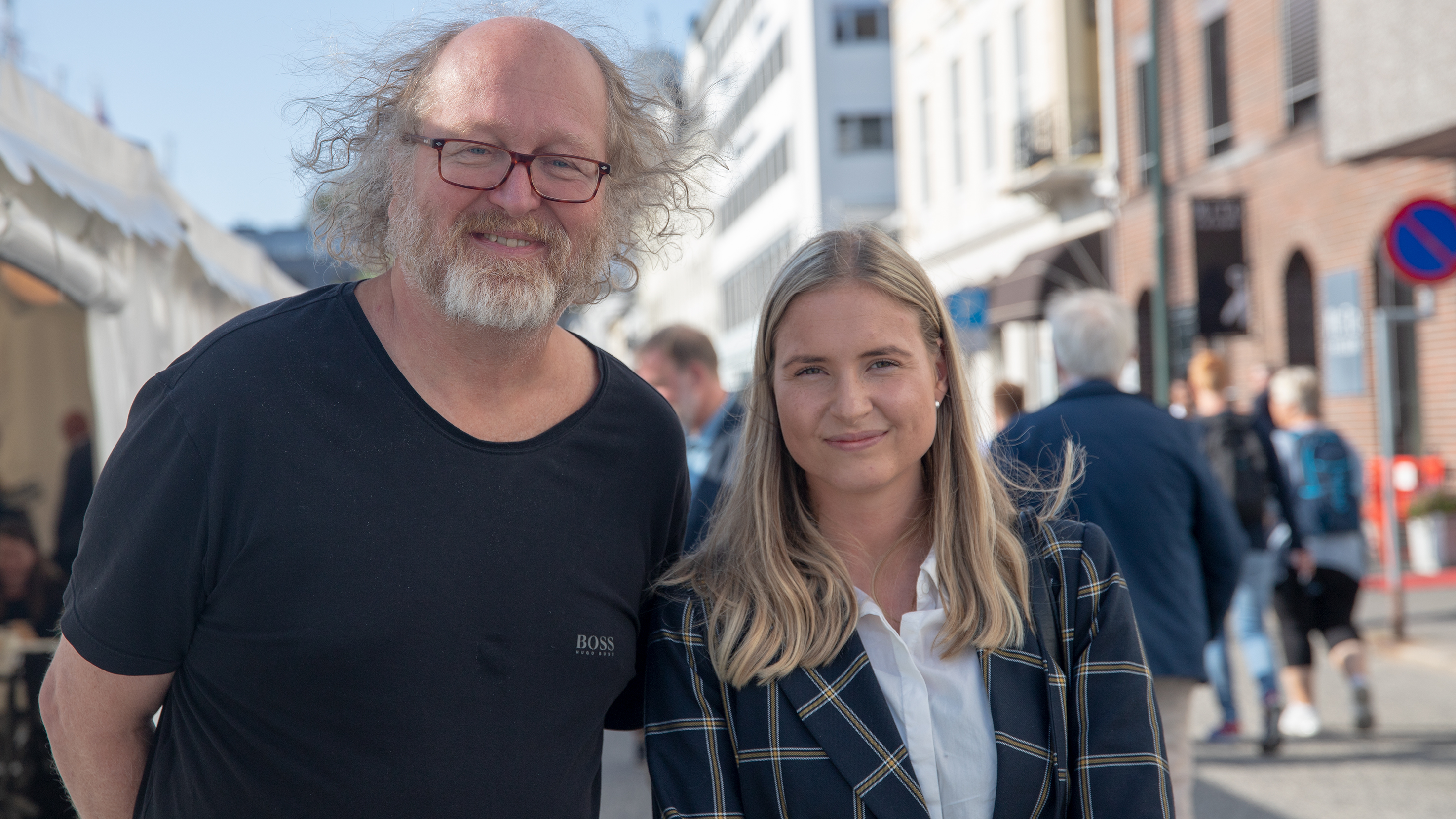 Andreas Aase og student Helle Kirkhus på Arendalsuka 2019