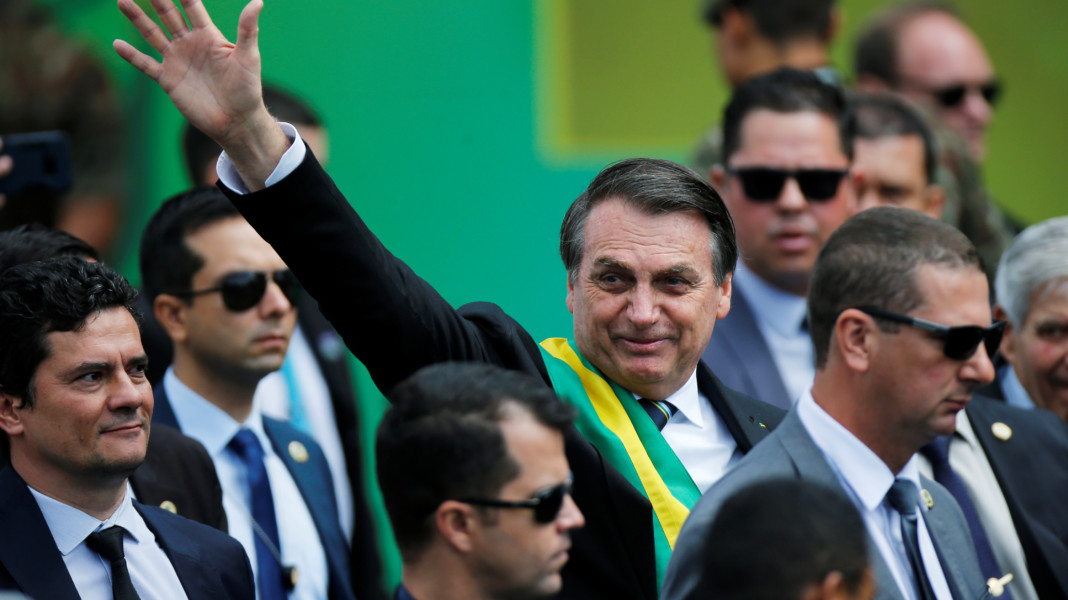 Brazil's President Jair Bolsonaro gestures during a parade celebrating the country's Independence Day in Brasilia, Brazil, September 7, 2019. REUTERS/Adriano Machado