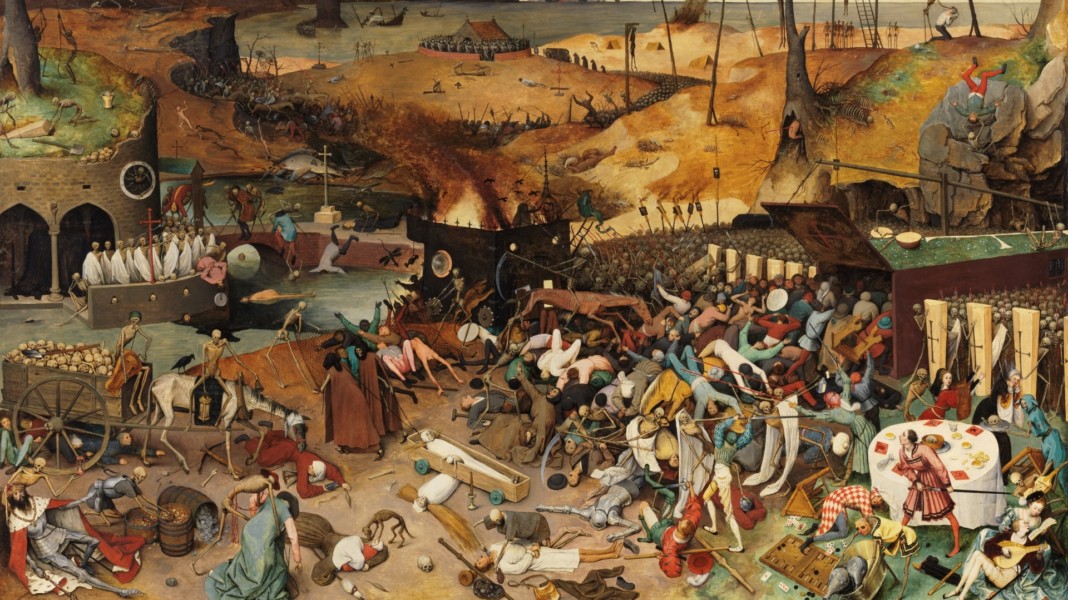 Dødens triumf», framstilling av svartedauden, måla av den nederlandske målaren Pieter Brueghel den eldre (1562).