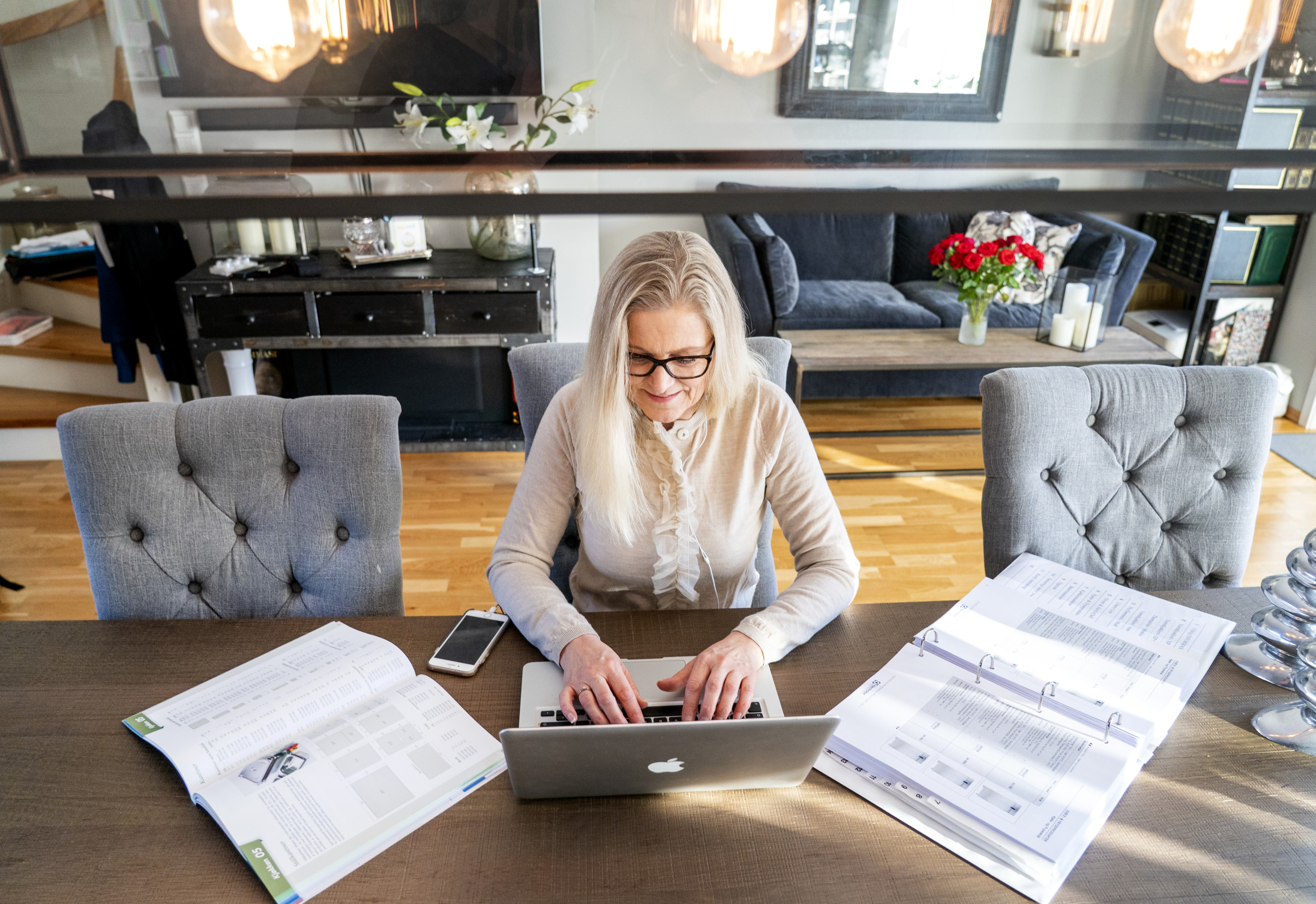 Stjørdal 20210211. Hjemmekontor, Jobbe hjemmeifra, Illustrasjonsbilder. MODELLKLARERT. Foto: Gorm Kallestad / NTB